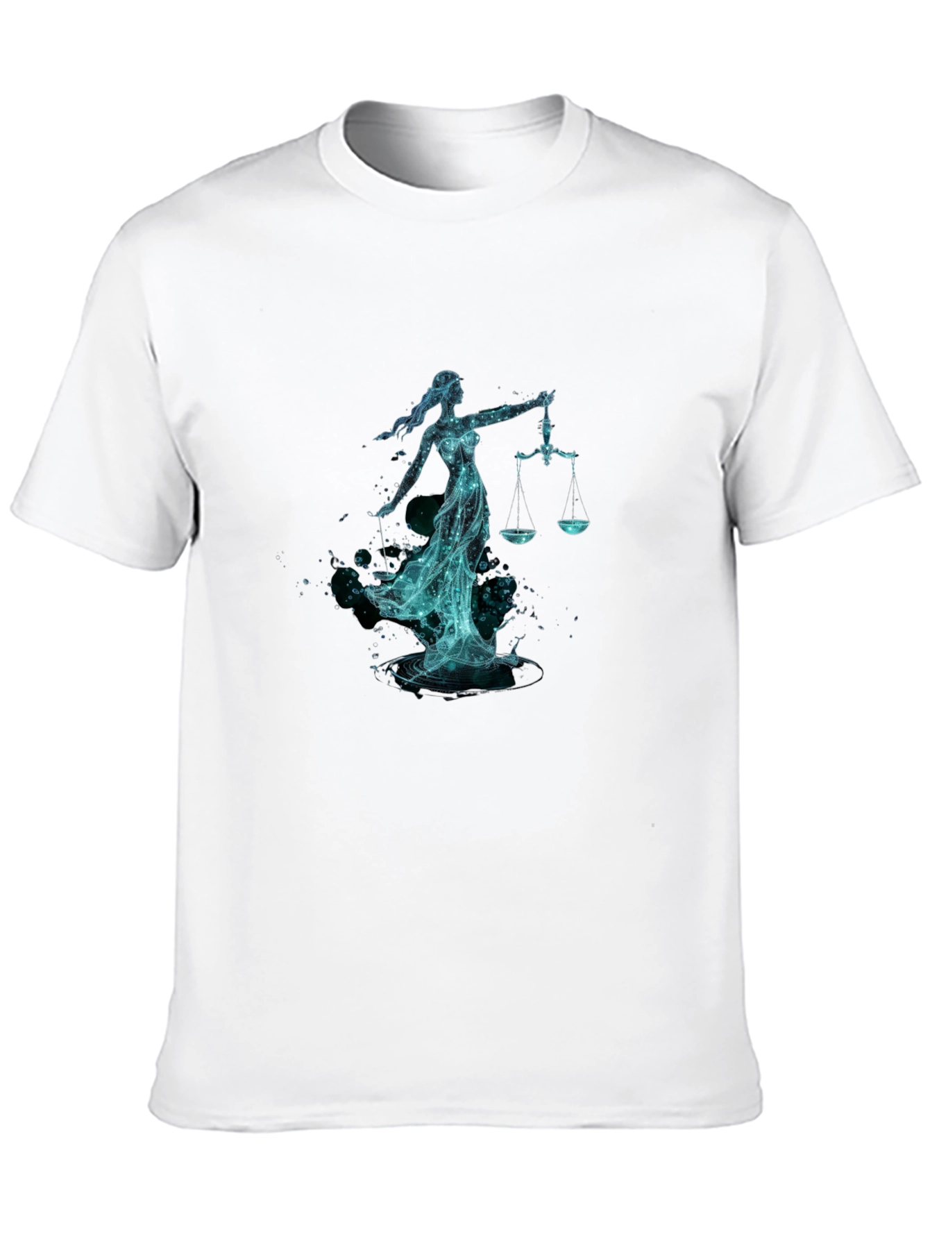 Libra Zodiac Graphic Tee - Black Cotton Comfort