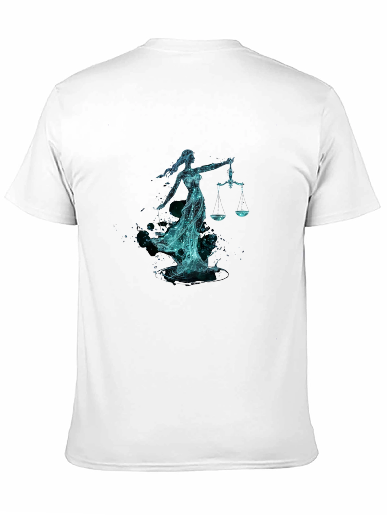 Libra Zodiac Graphic Tee - Black Cotton Comfort