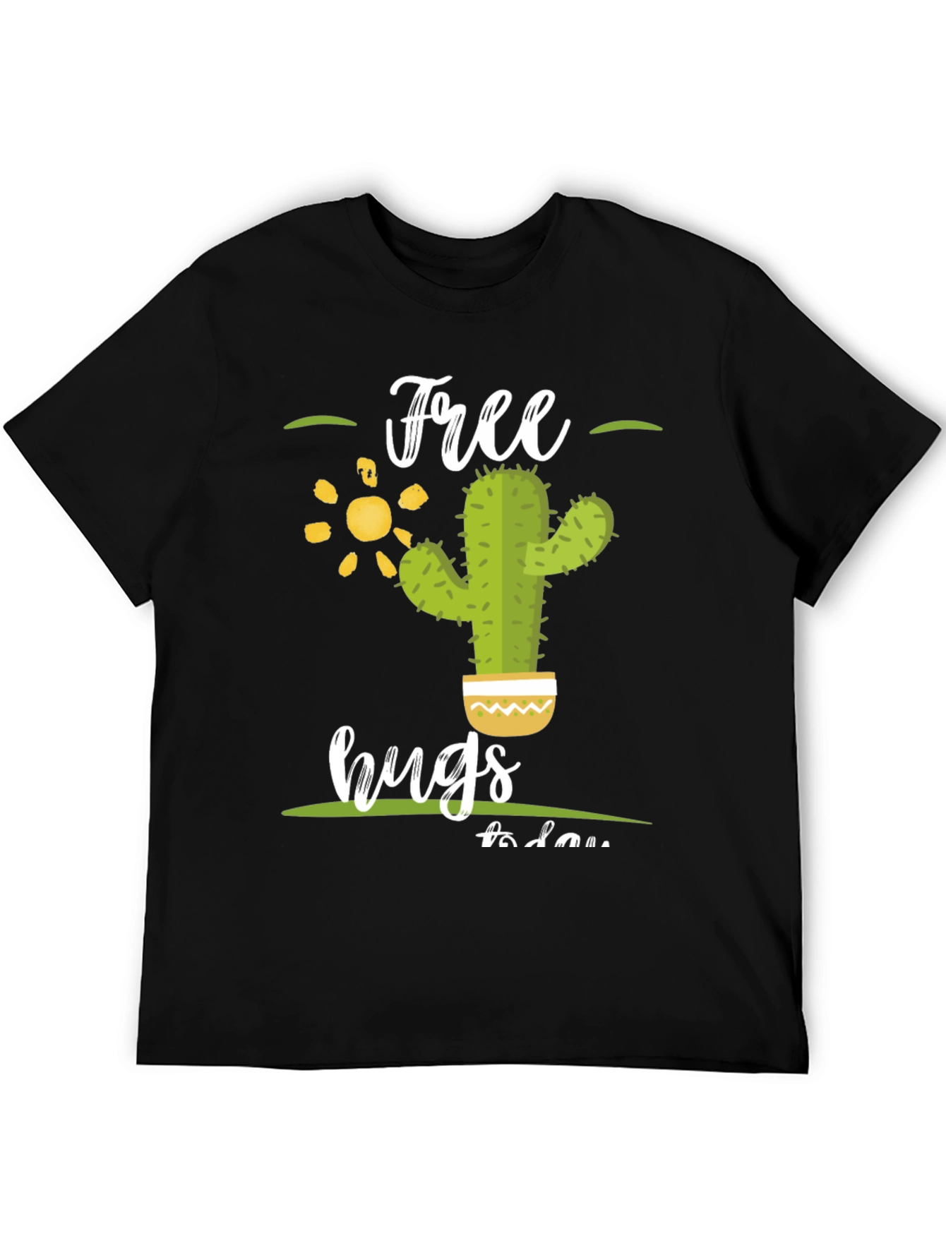 Free Hugs Cactus T-Shirt - Novelty Graphic Tee