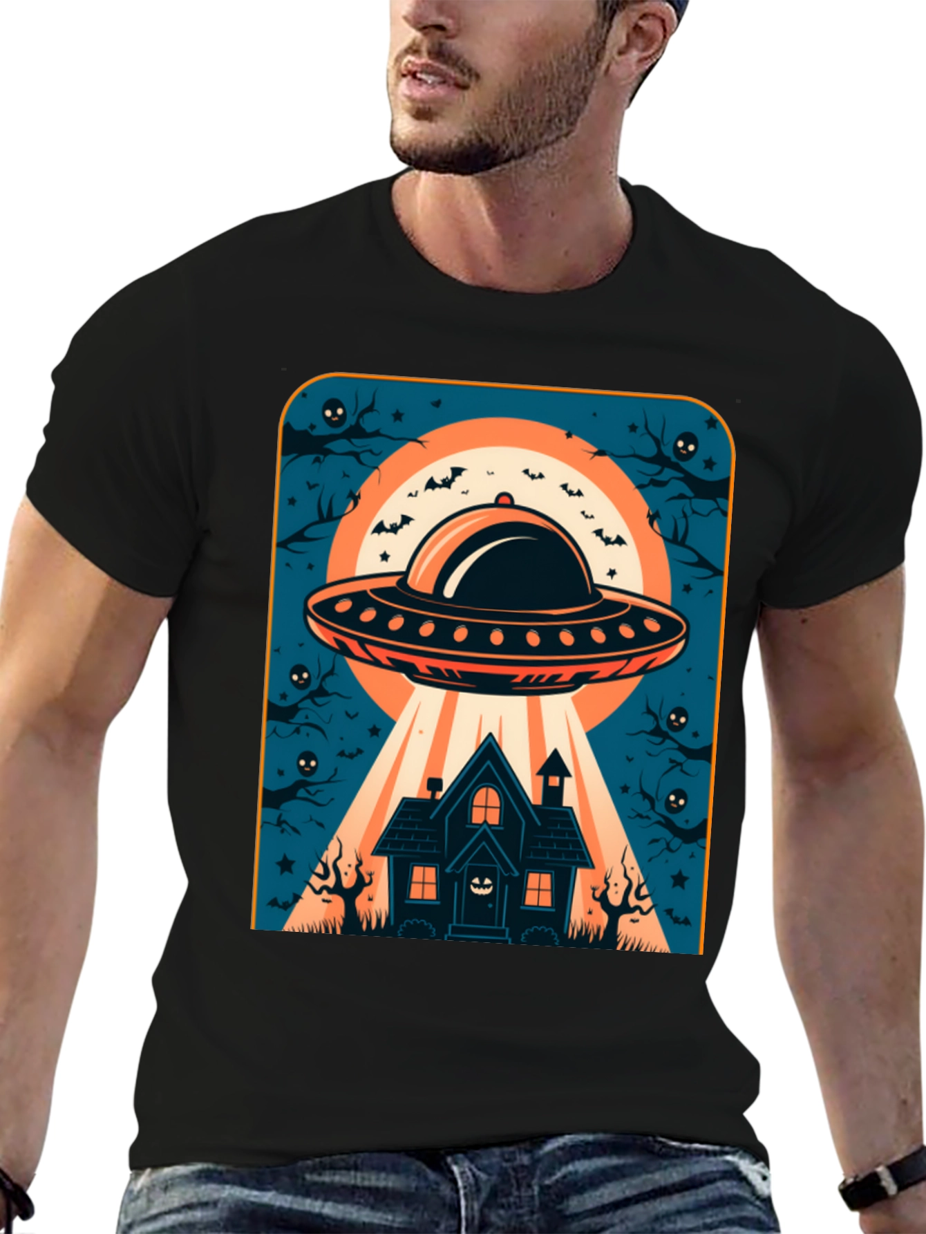 UFO Abduction Halloween T-Shirt