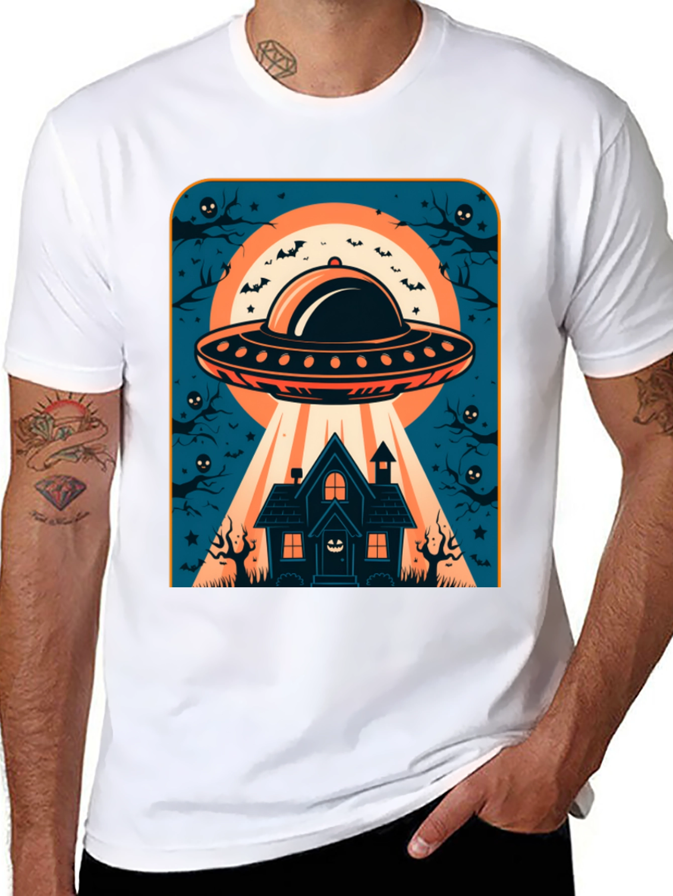 UFO Abduction Halloween T-Shirt