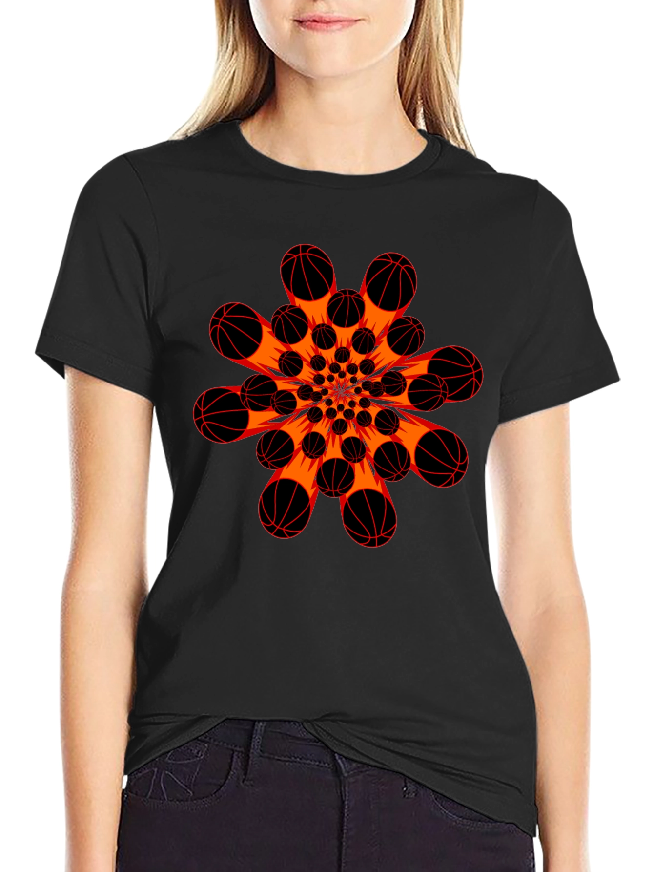 Basketball Burst Graphic T-Shirt
