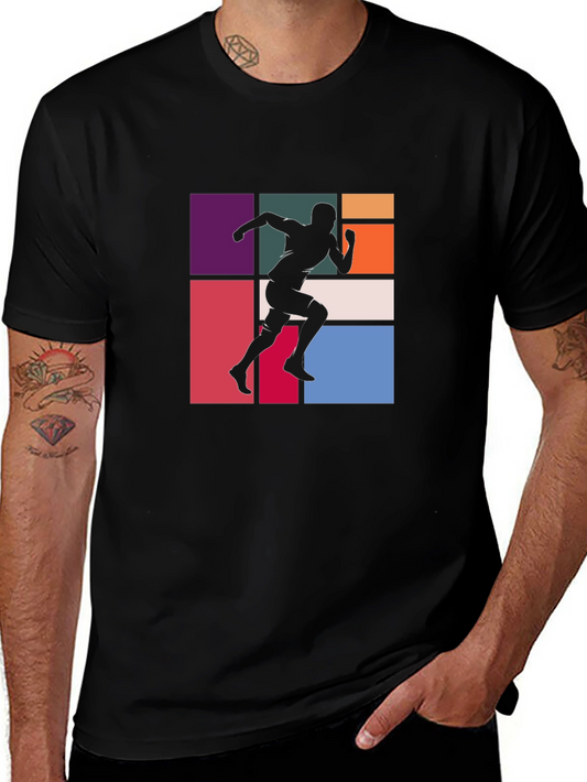 Runner Silhouette Graphic Tee - Stylish Black T-Shirt