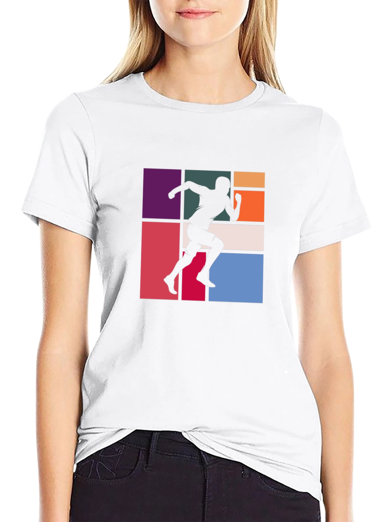 Runner Silhouette Graphic Tee - Stylish Black T-Shirt