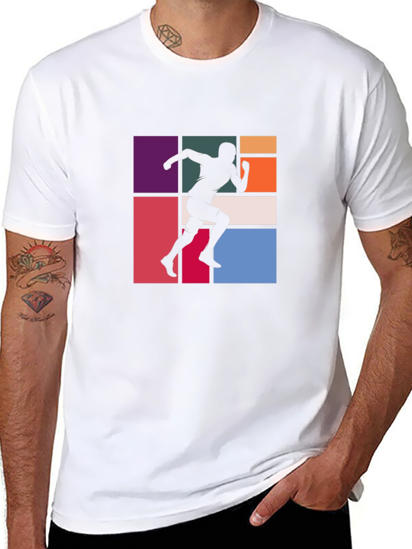 Runner Silhouette Graphic Tee - Stylish Black T-Shirt