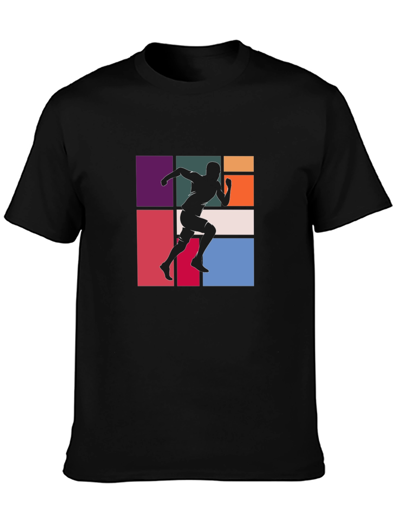 Runner Silhouette Graphic Tee - Stylish Black T-Shirt