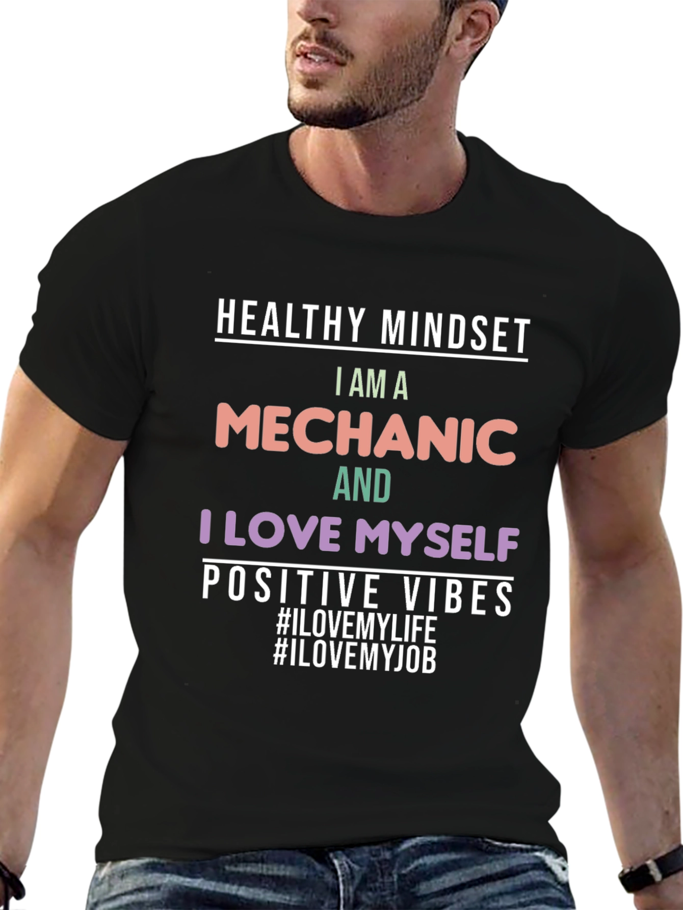 Mechanic I Love Myself Positive Vibes T-Shirt