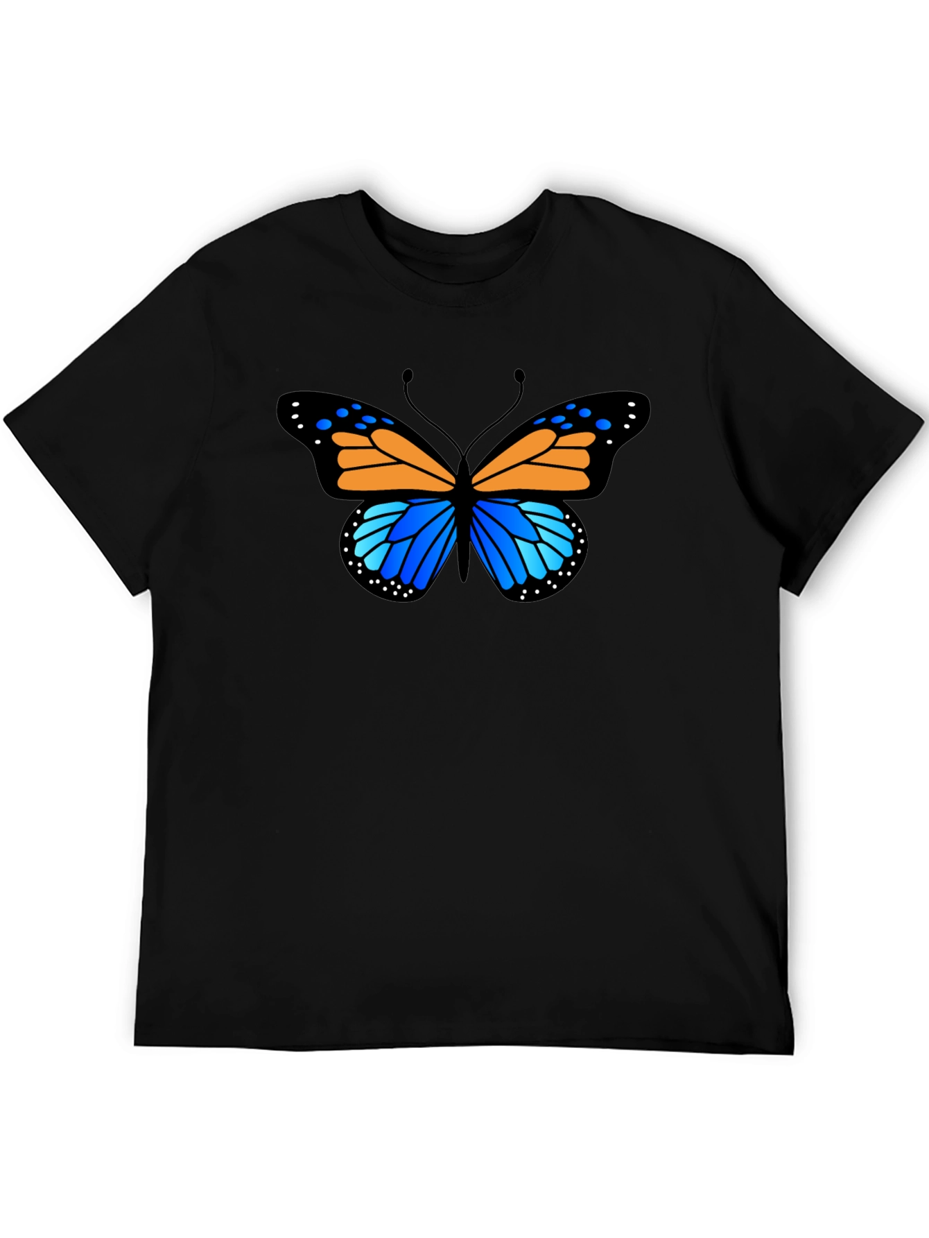 Butterfly Graphic Tee - Stylish Black T-Shirt