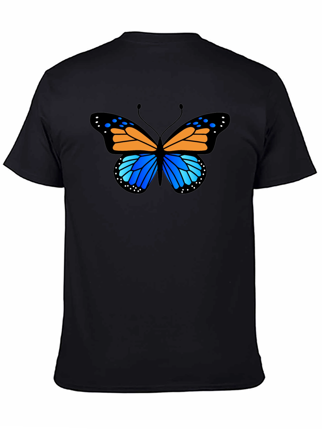 Butterfly Graphic Tee - Stylish Black T-Shirt