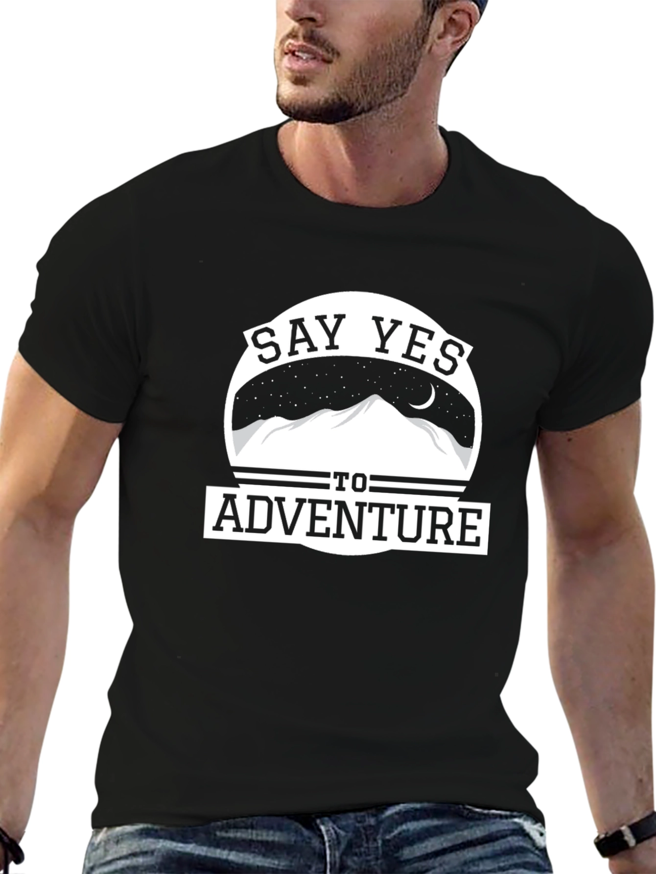 Say Yes to Adventure Graphic Tee - Black