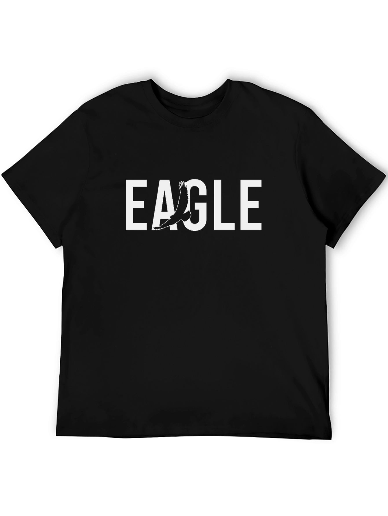 Eagle Graphic Tee - Black Cotton T-Shirt
