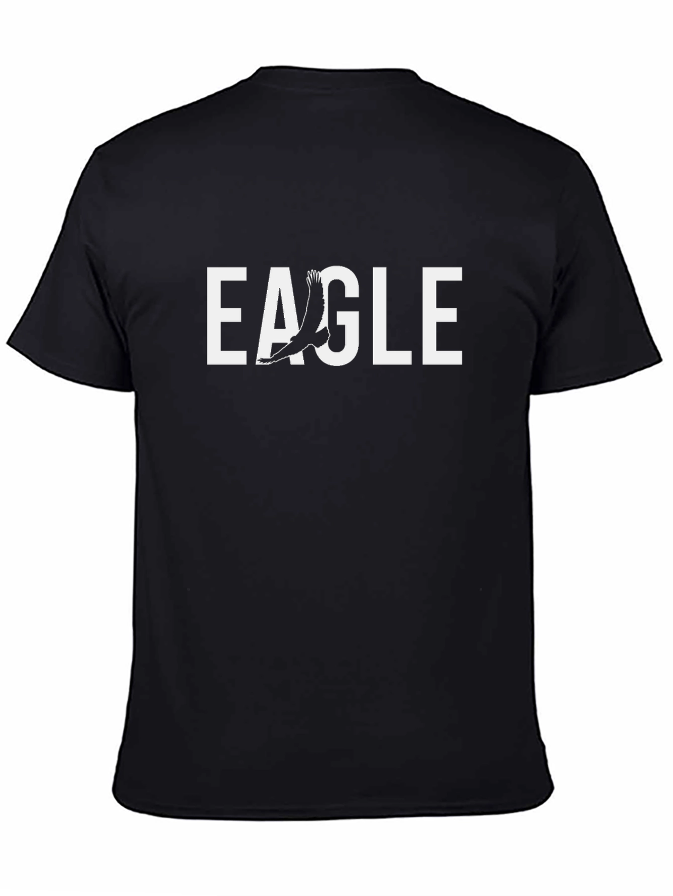 Eagle Graphic Tee - Black Cotton T-Shirt