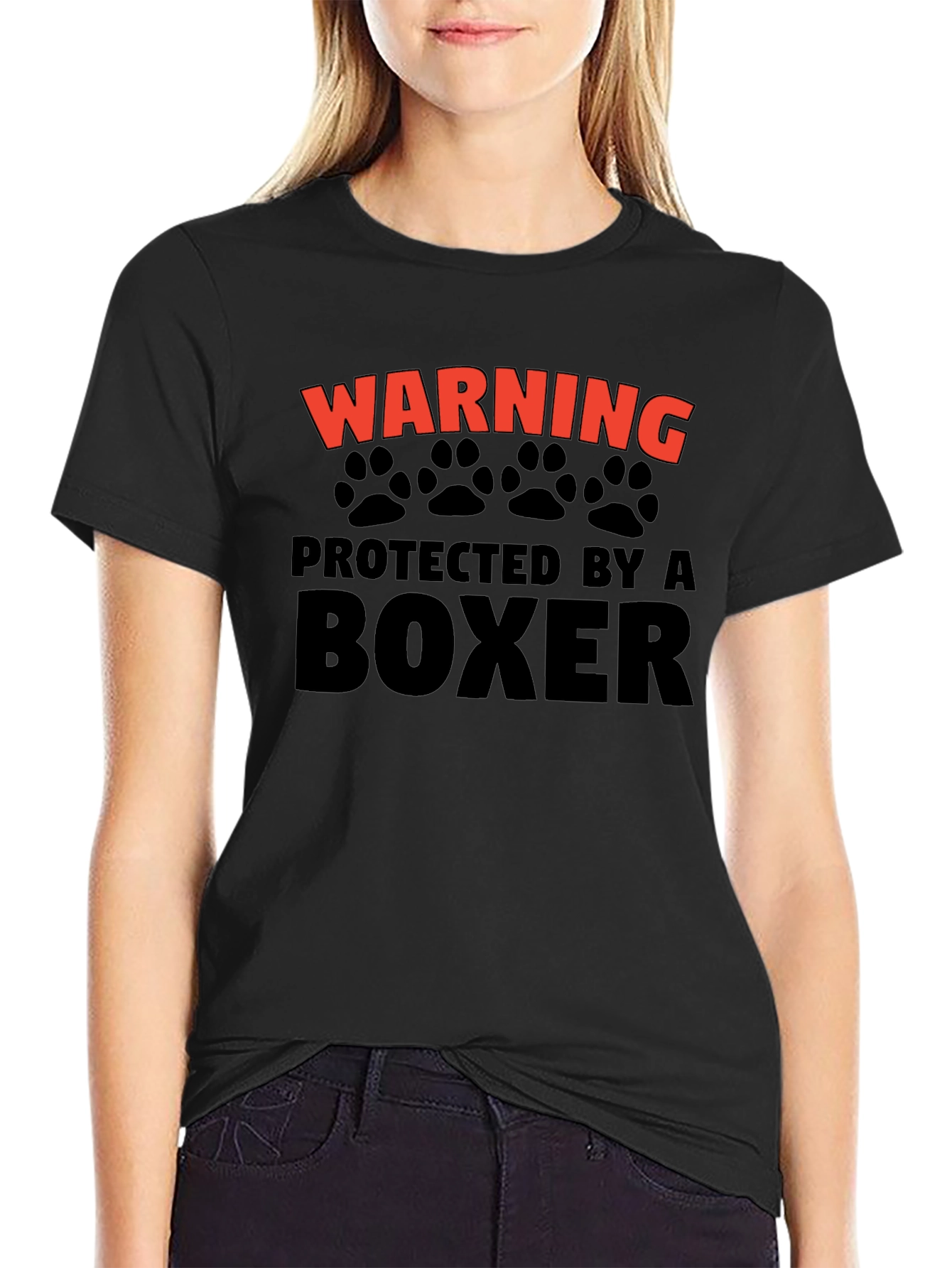 Warning Protected By A Boxer T-Shirt