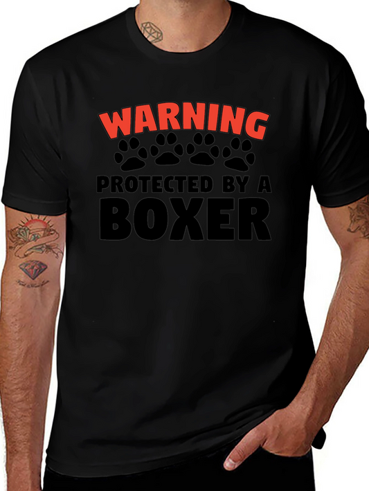 Warning Protected By A Boxer T-Shirt