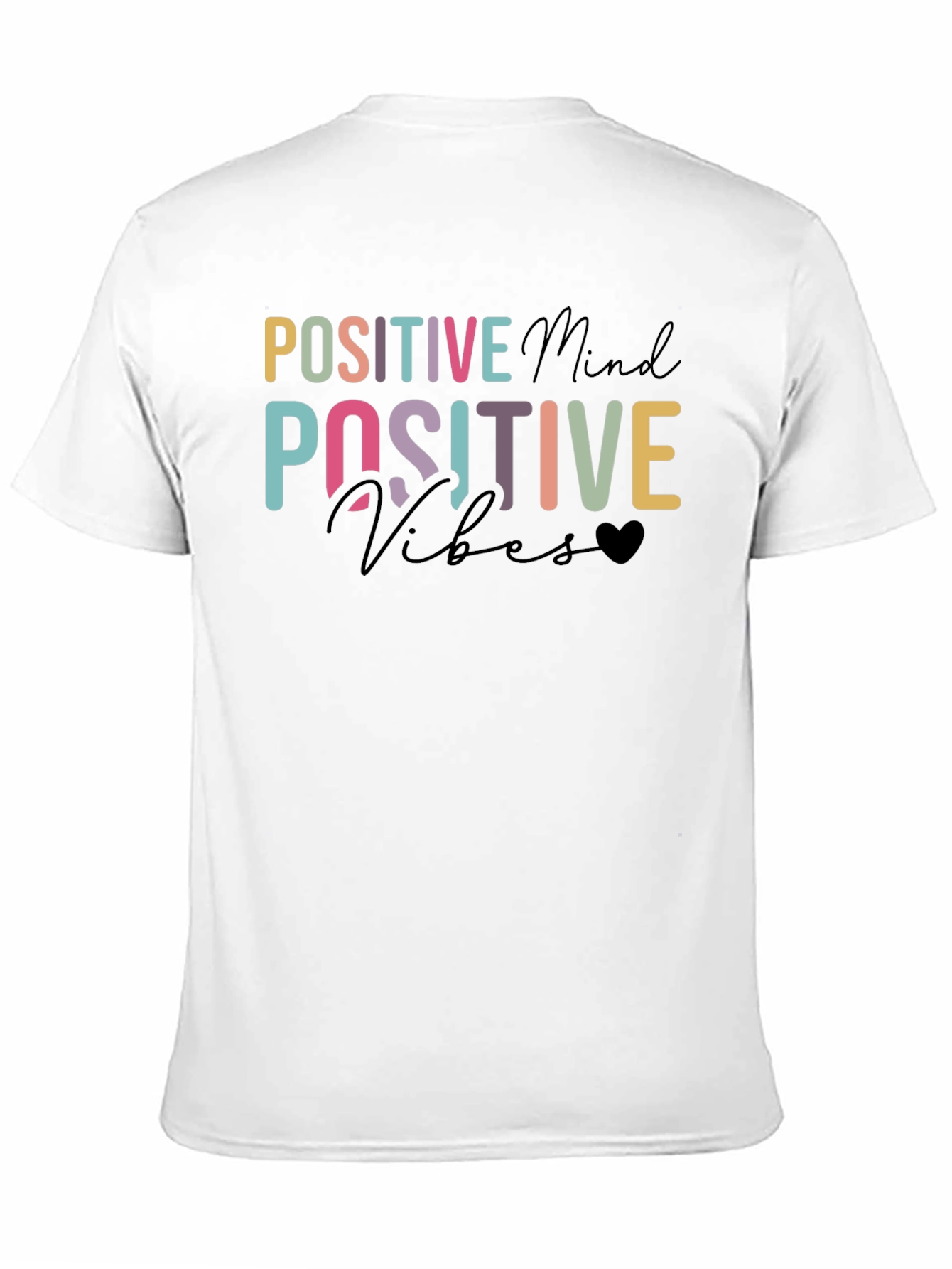 Positive Mind Positive Vibes Black T-Shirt