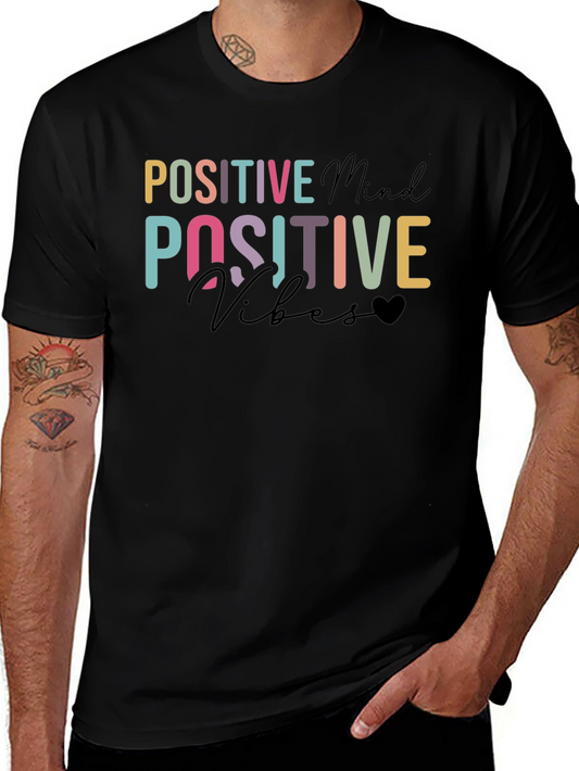 Positive Mind Positive Vibes Black T-Shirt