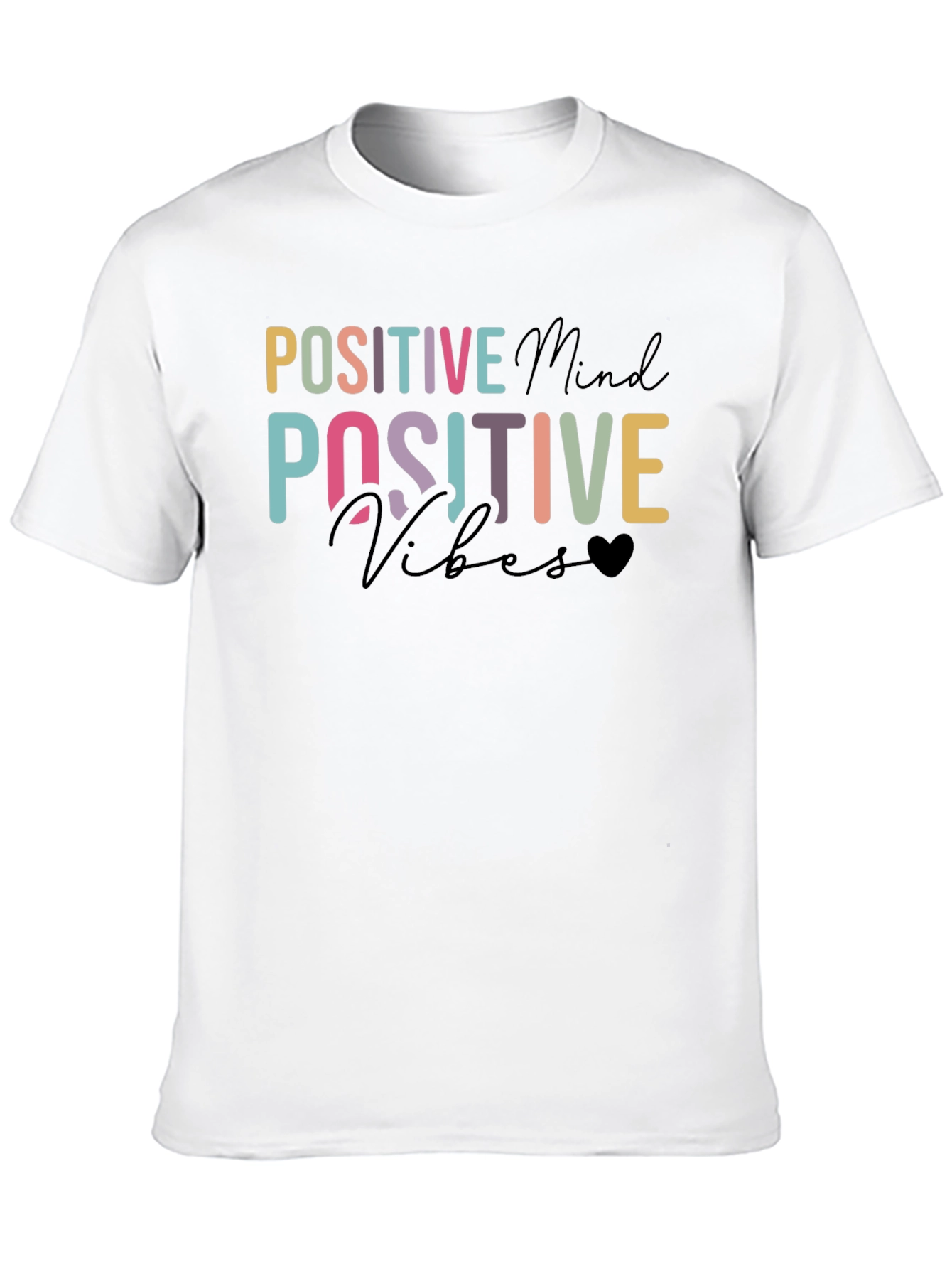 Positive Mind Positive Vibes Black T-Shirt