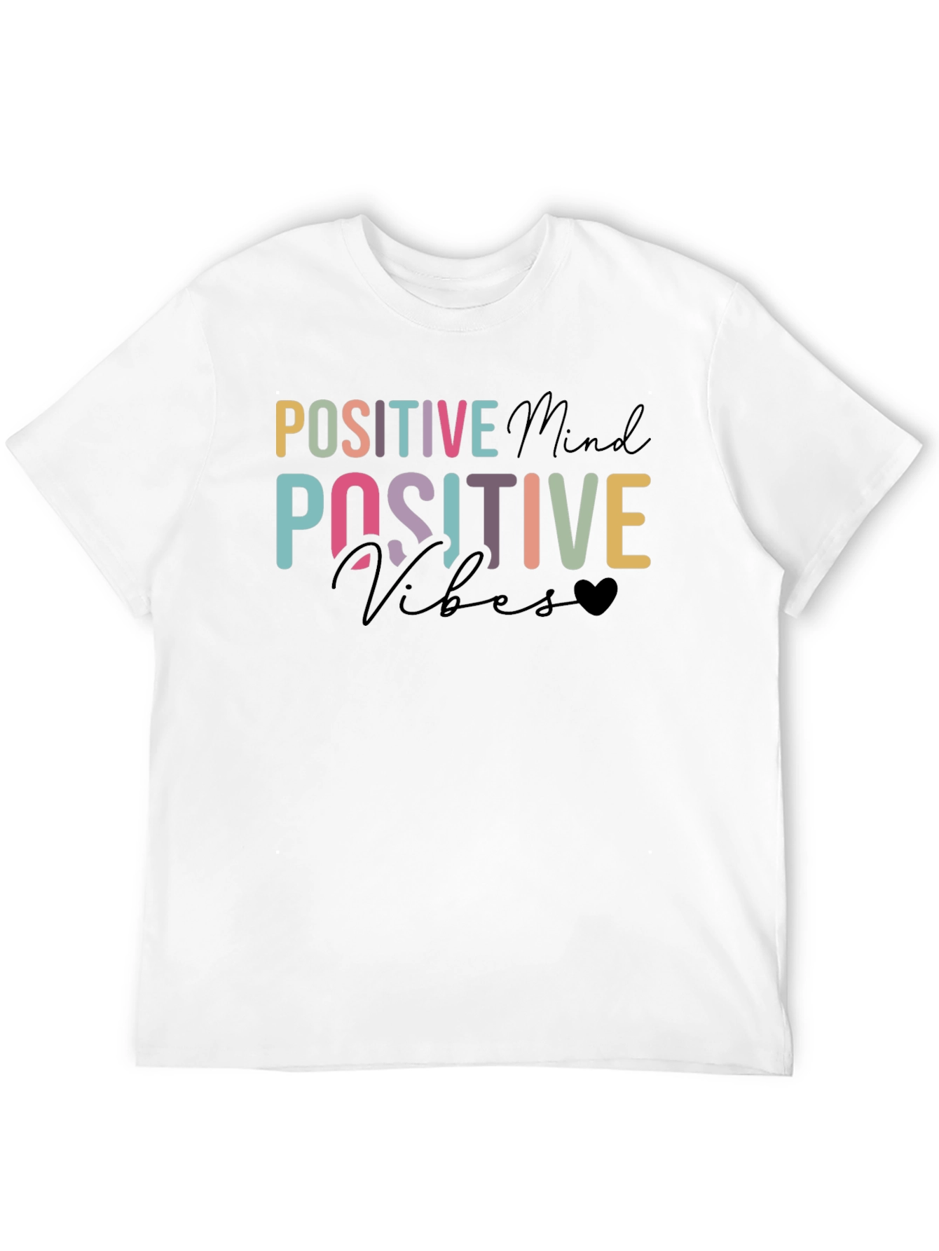 Positive Mind Positive Vibes Black T-Shirt
