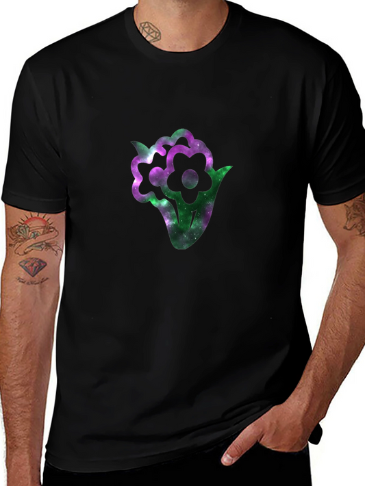 Galaxy Flower Graphic T-Shirt