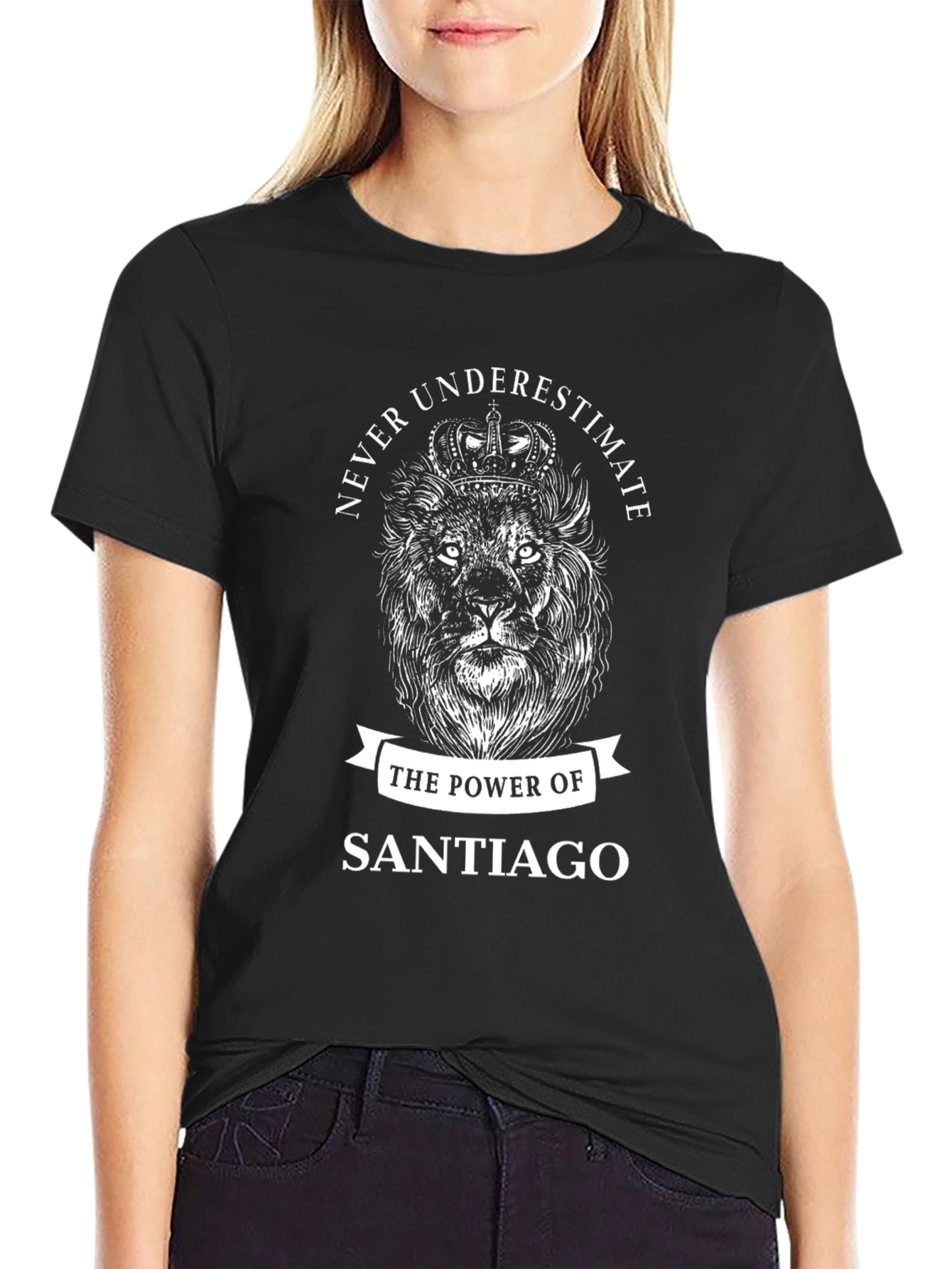 Santiago Power Lion Black T-Shirt
