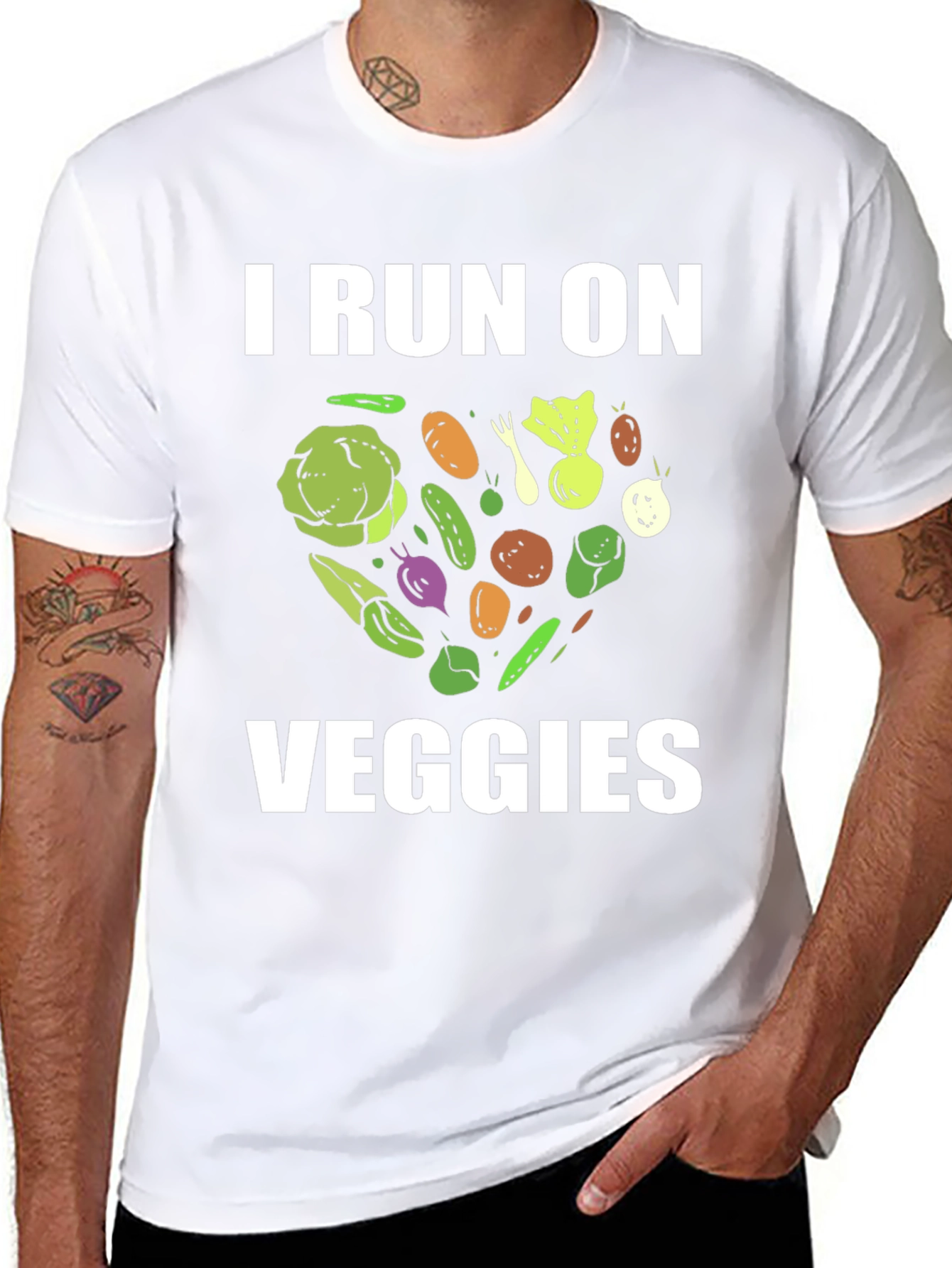 I Run On Veggies Graphic T-Shirt