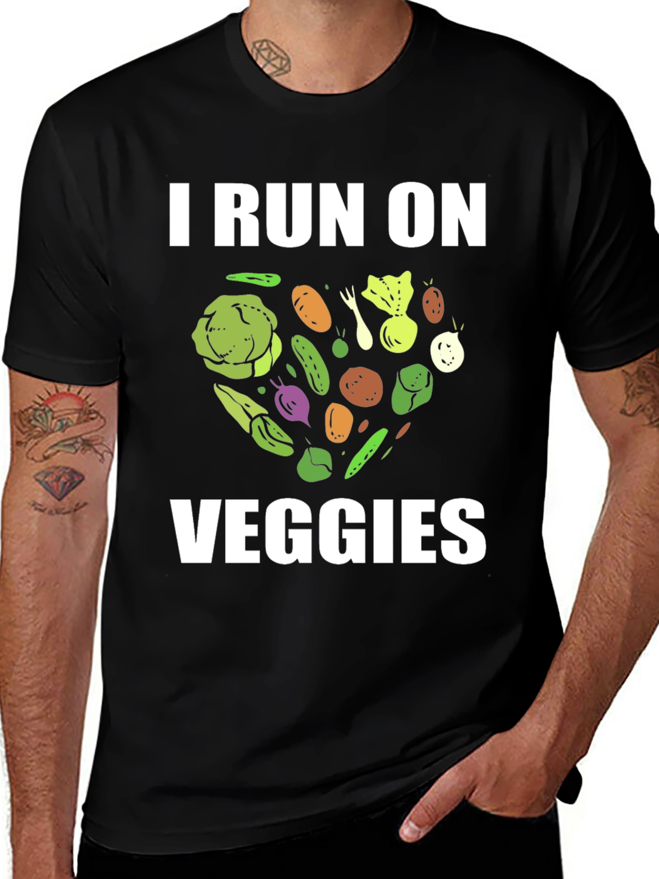 I Run On Veggies Graphic T-Shirt