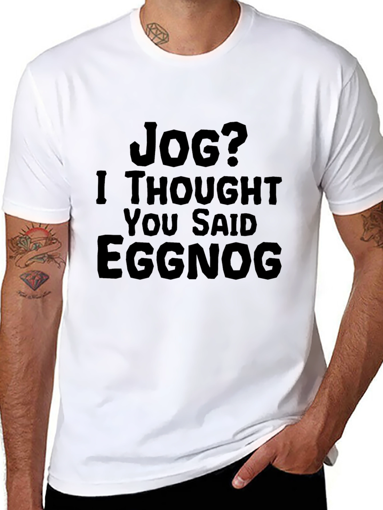 Jog? Eggnog T-Shirt - Funny Holiday Apparel