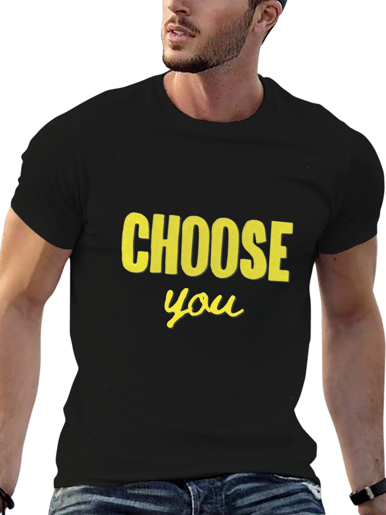 Choose You Graphic Tee - Black Cotton T-Shirt