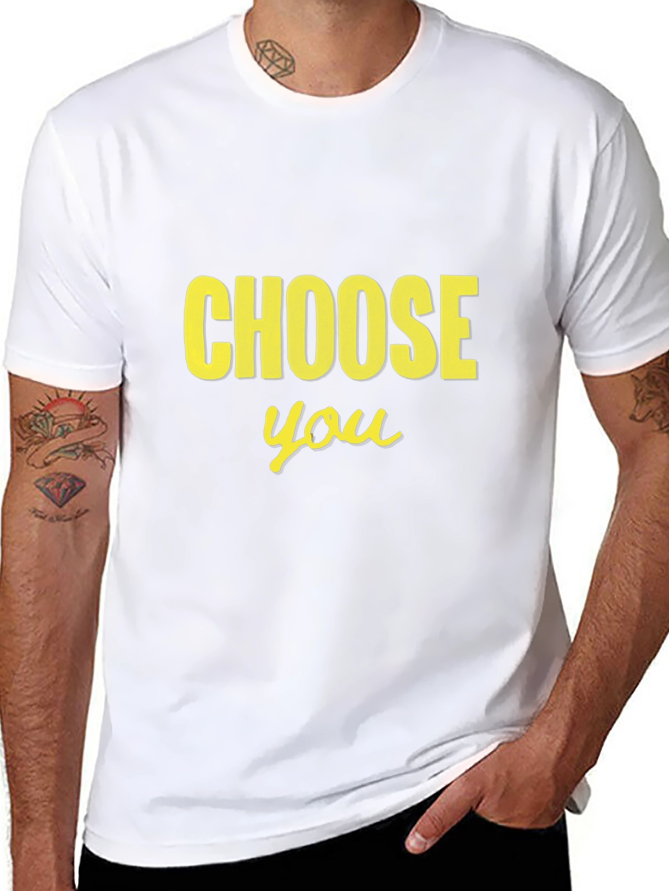 Choose You Graphic Tee - Black Cotton T-Shirt