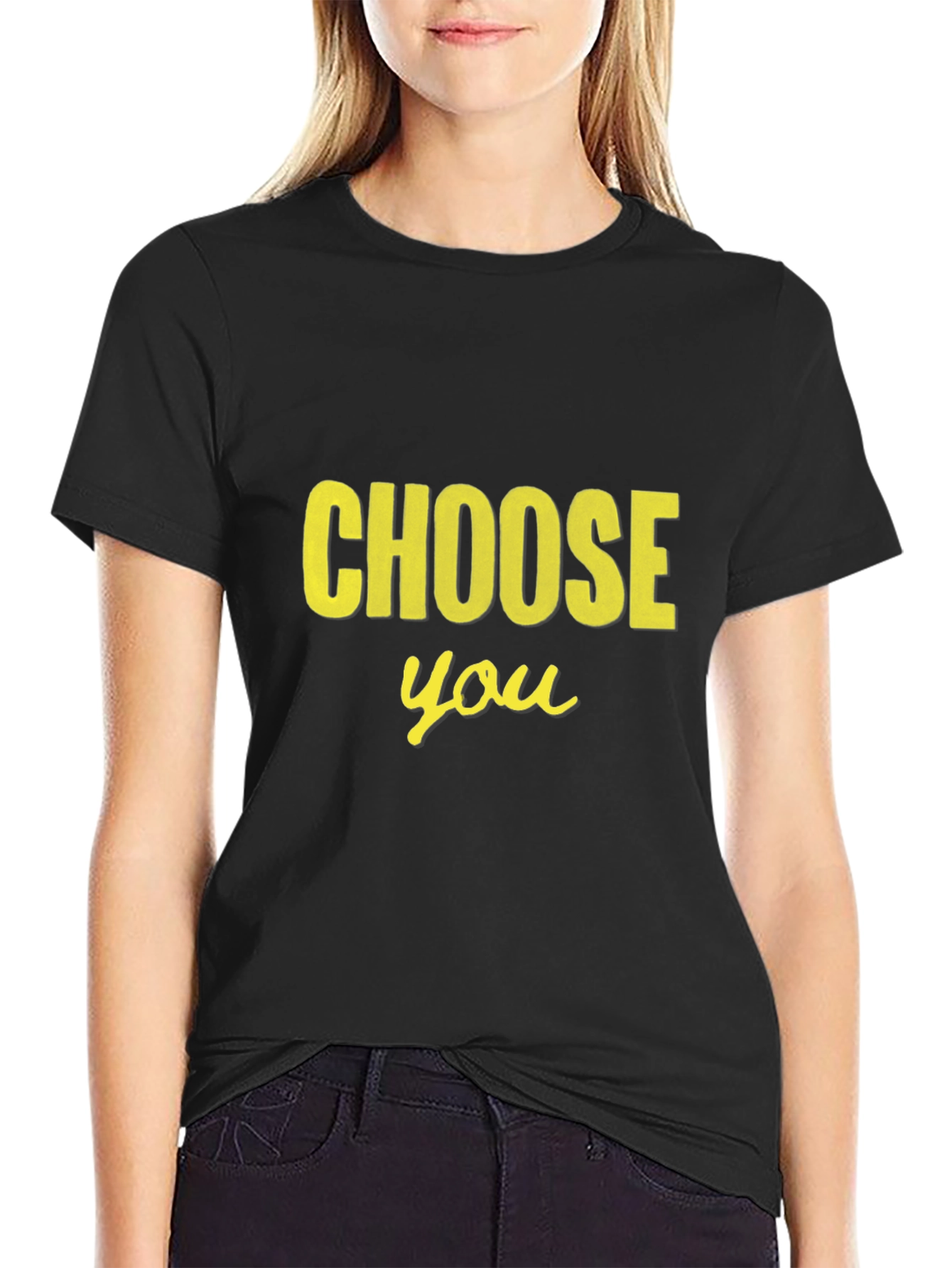 Choose You Graphic Tee - Black Cotton T-Shirt