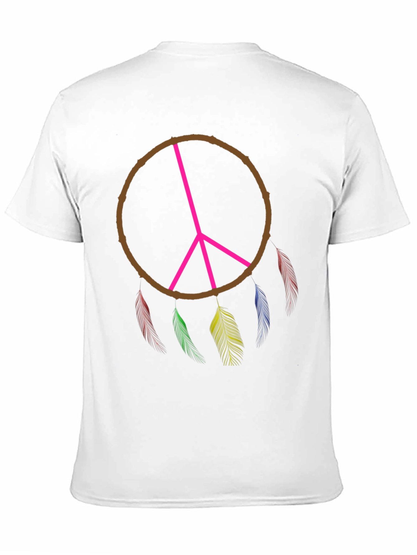 Peace Sign Dreamcatcher T-Shirt - Black