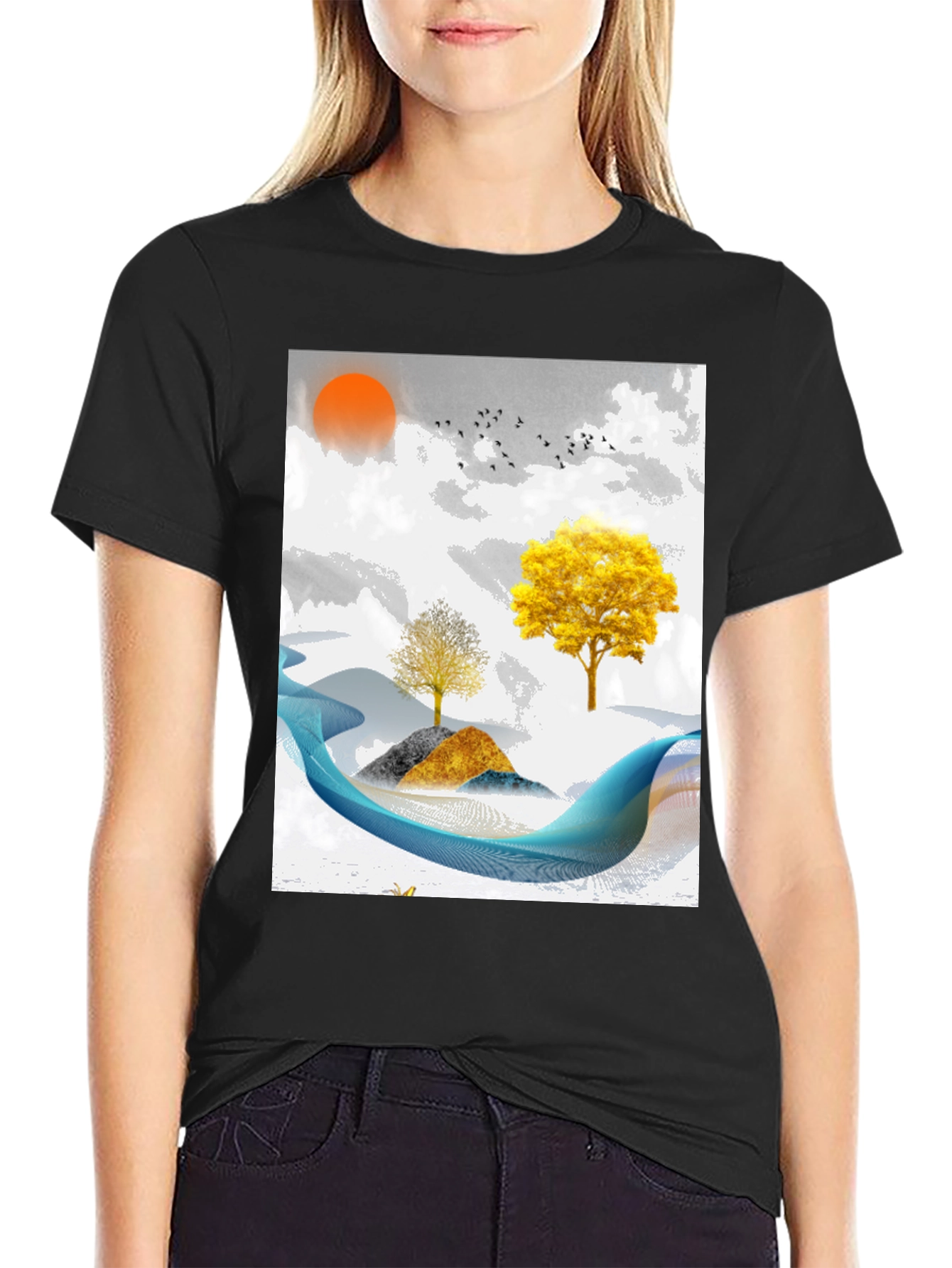 Abstract Landscape Graphic Tee