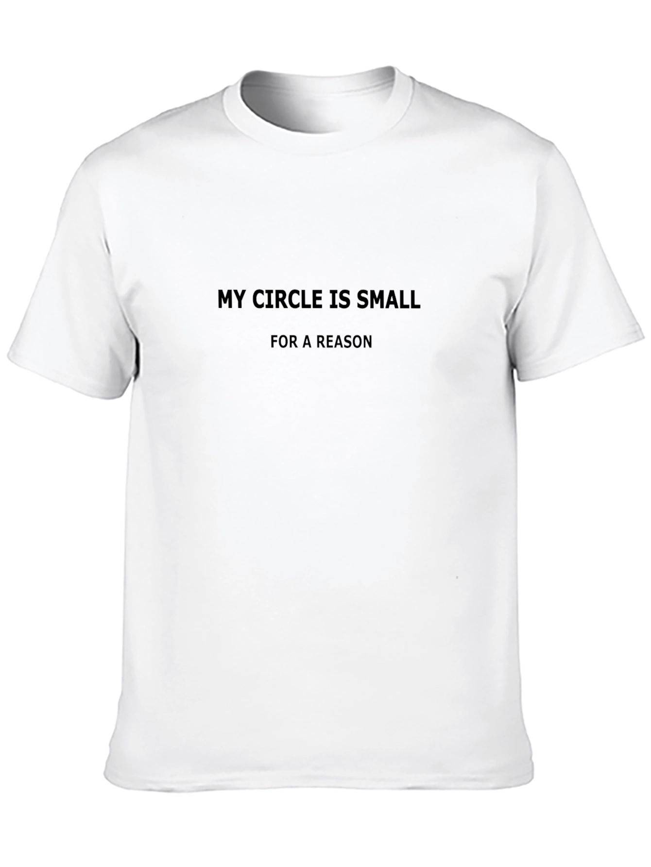 My Circle Is Small Black T-Shirt