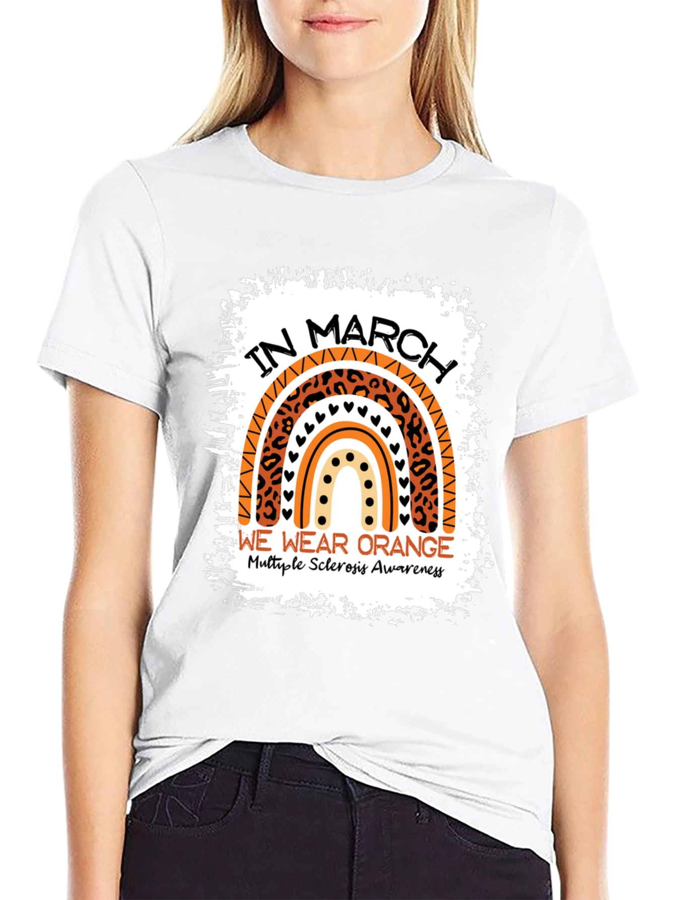 Orange Rainbow MS Awareness T-Shirt
