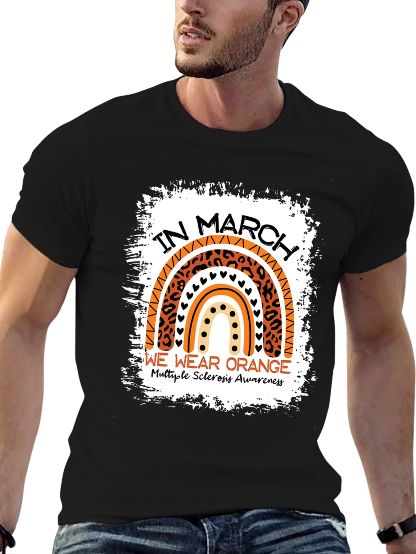 Orange Rainbow MS Awareness T-Shirt