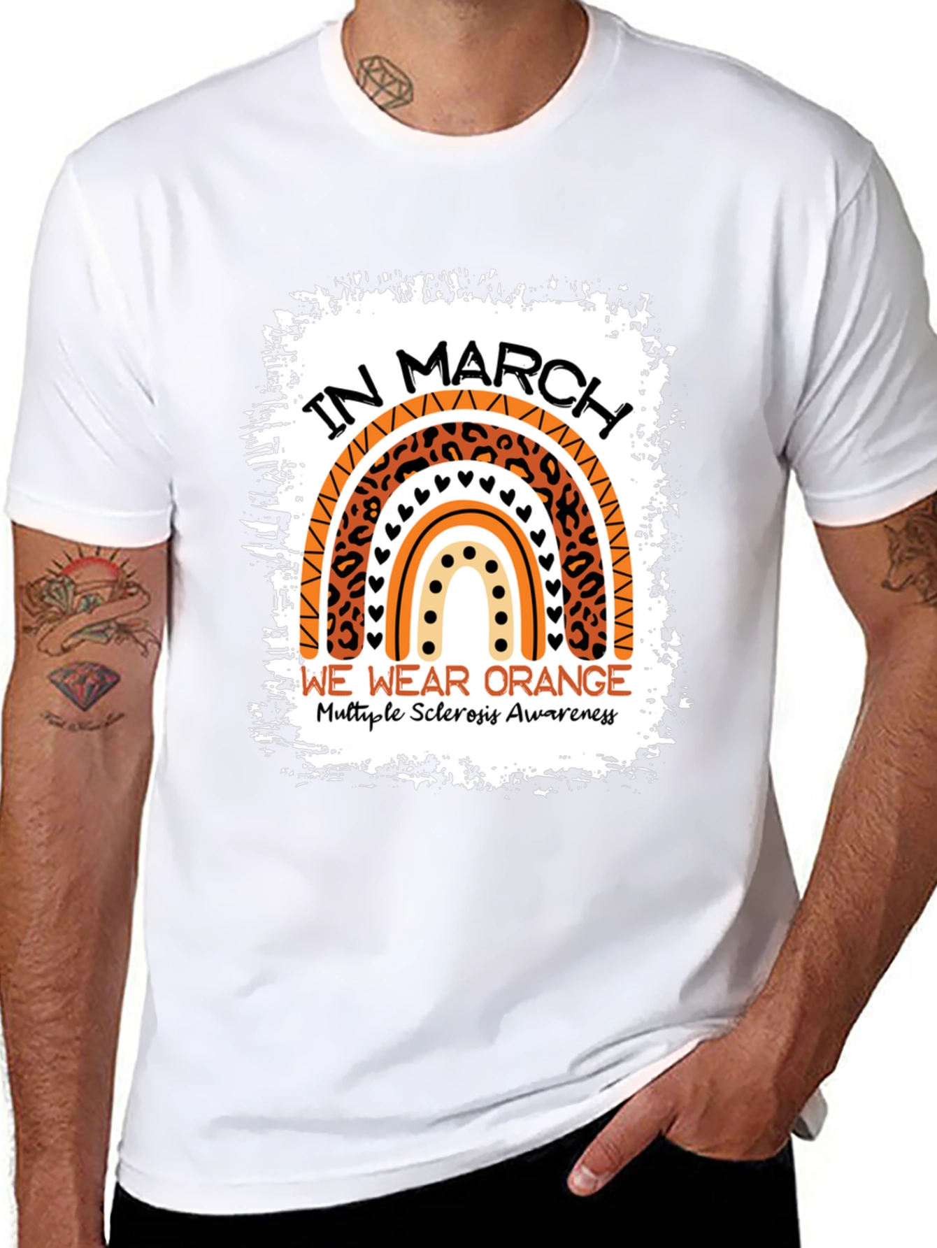 Orange Rainbow MS Awareness T-Shirt