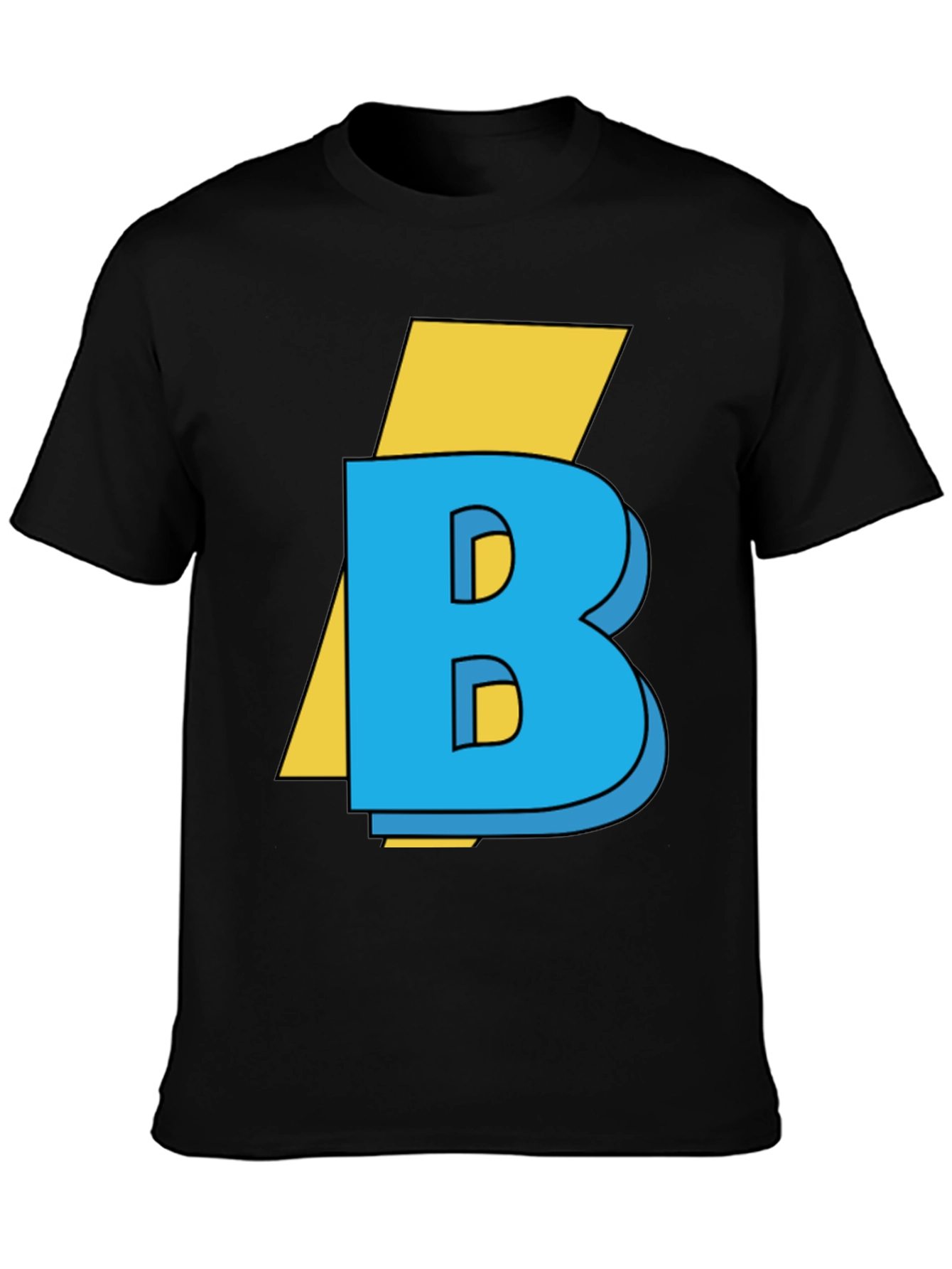 Bold B Graphic Tee - Stylish Cotton Blend