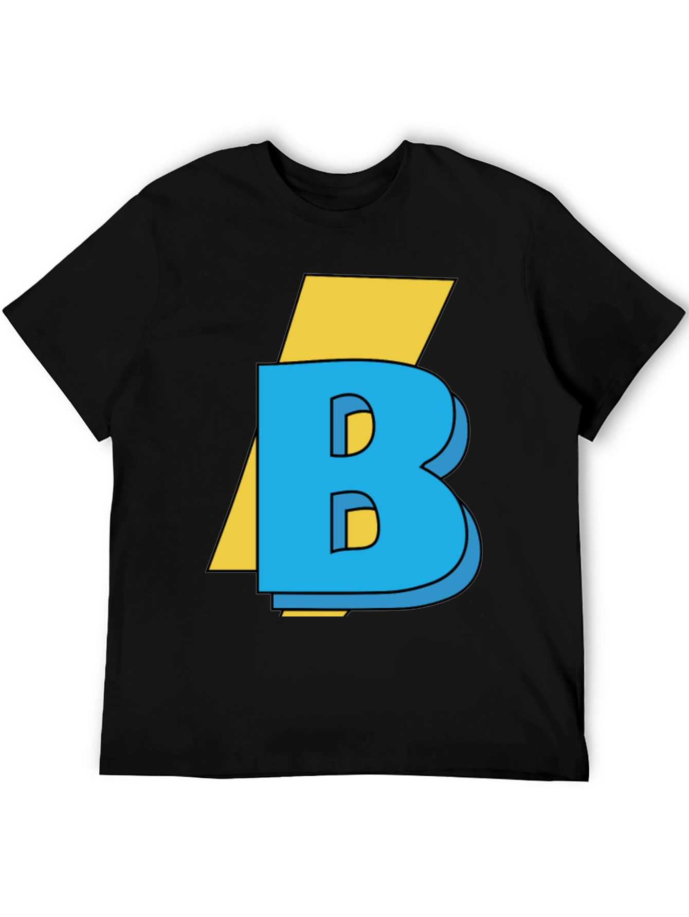 Bold B Graphic Tee - Stylish Cotton Blend