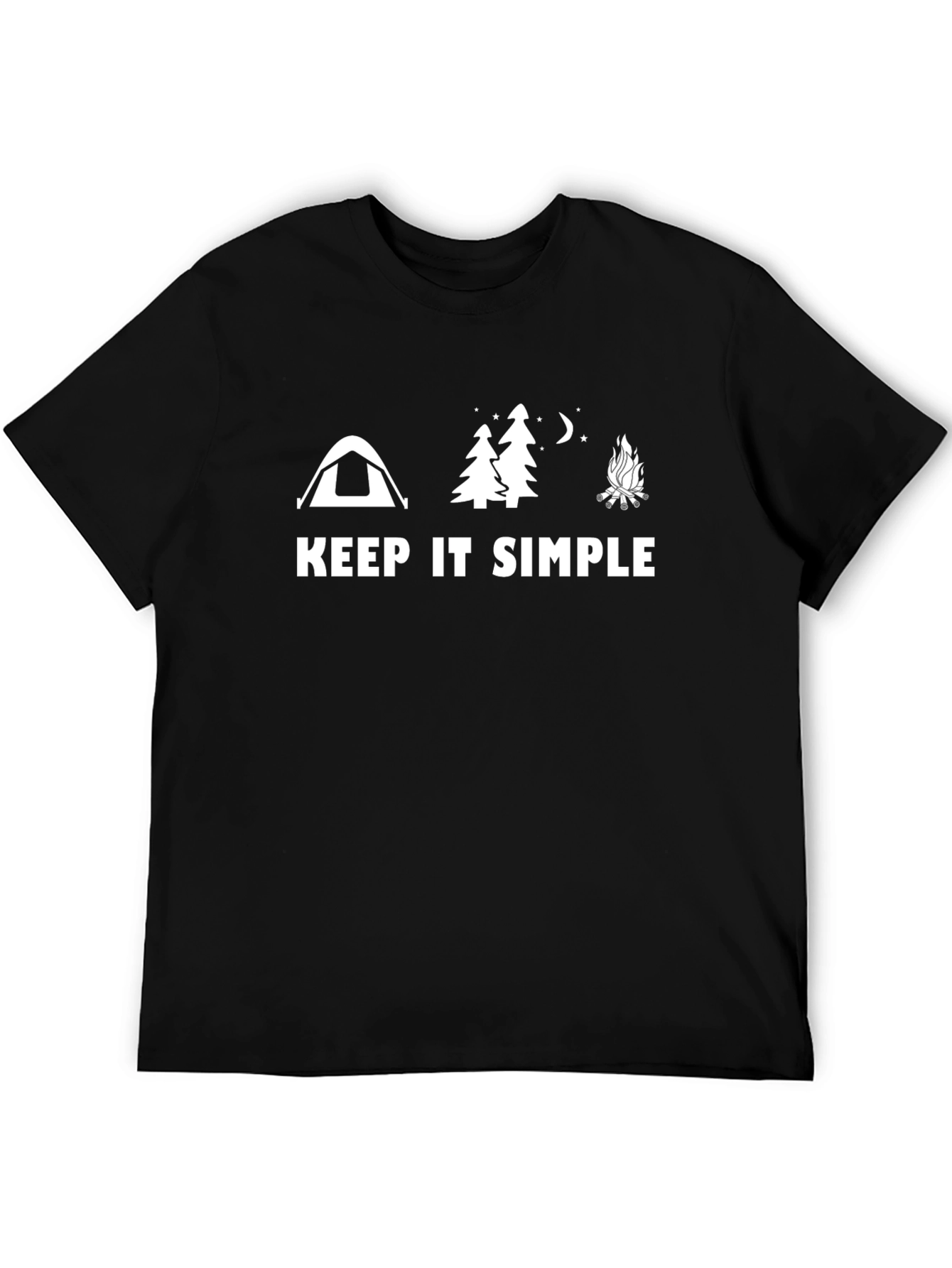 Keep It Simple Camping Black T-Shirt