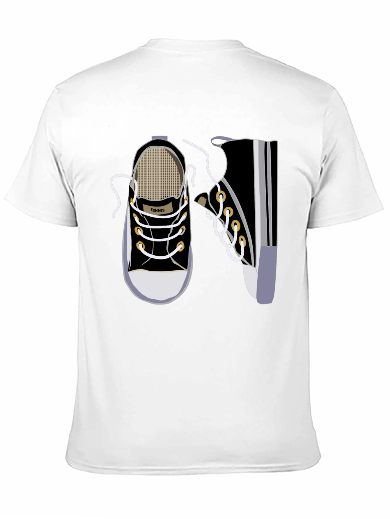 Tennis Shoe Graphic Black T-Shirt