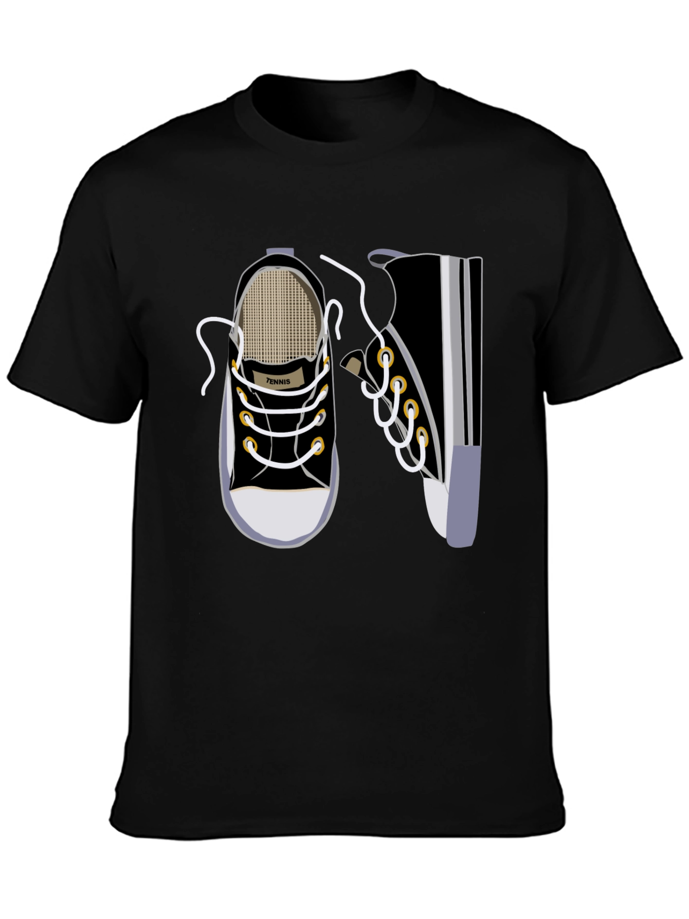 Tennis Shoe Graphic Black T-Shirt