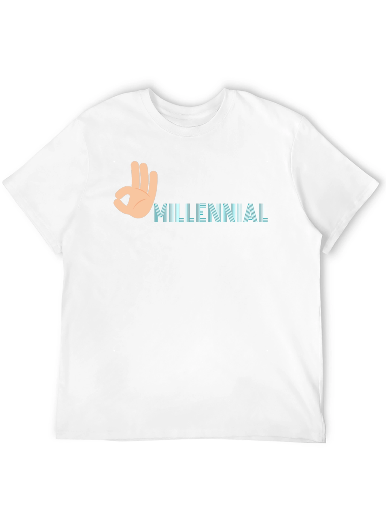 Millennial OK Hand Sign Graphic T-Shirt - Black