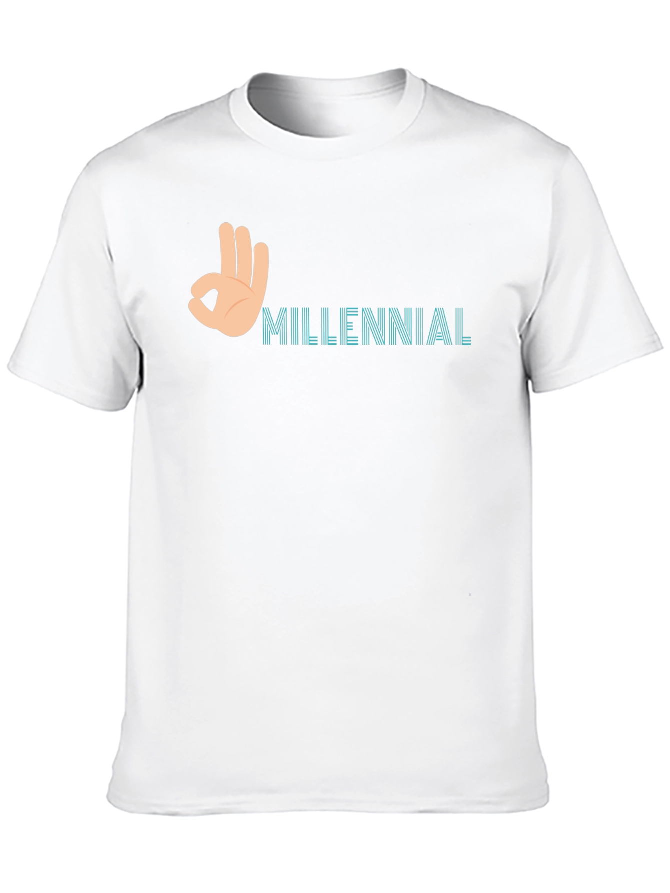 Millennial OK Hand Sign Graphic T-Shirt - Black