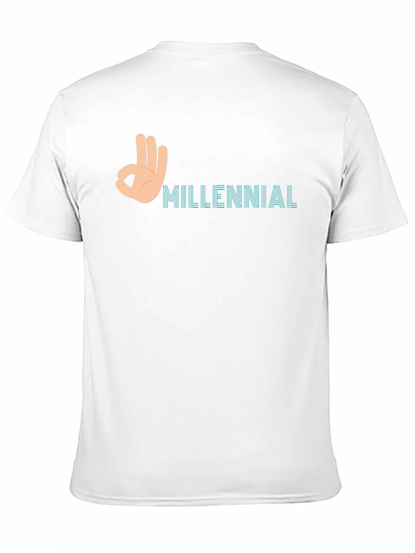 Millennial OK Hand Sign Graphic T-Shirt - Black