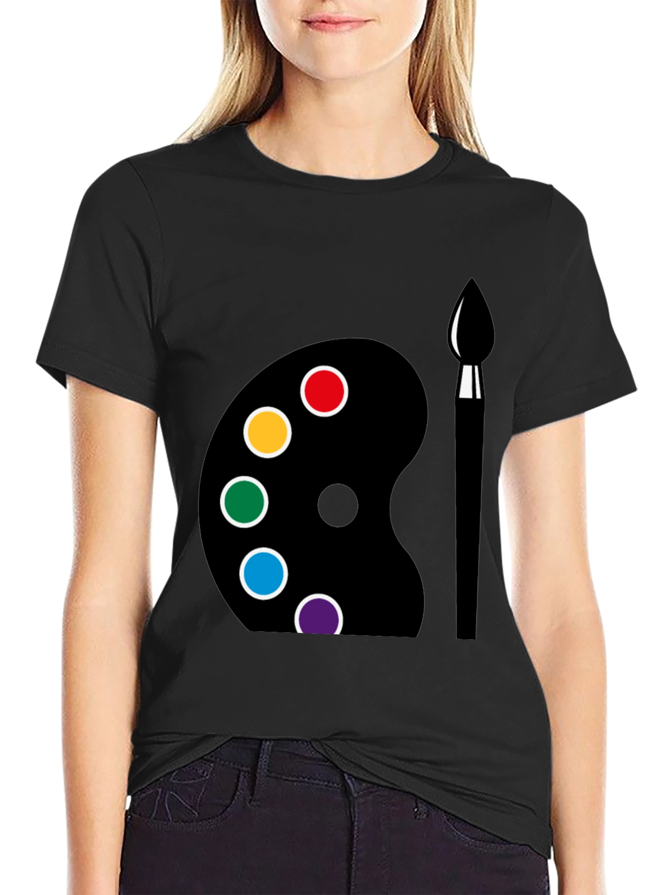 Art Palette Graphic Tee - Creative Design