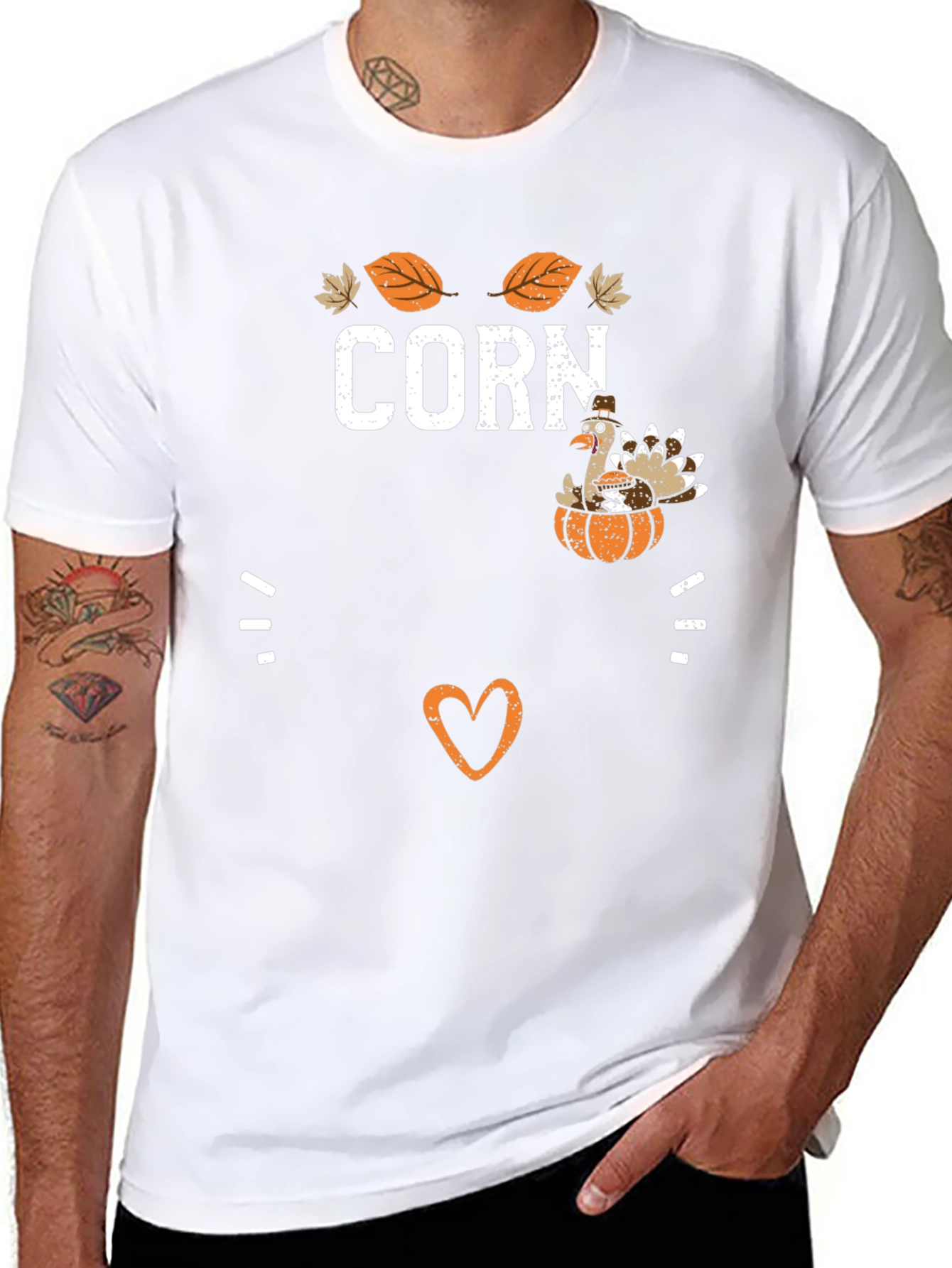 Corn Thanksgiving T-Shirt | Turkey Pumpkin