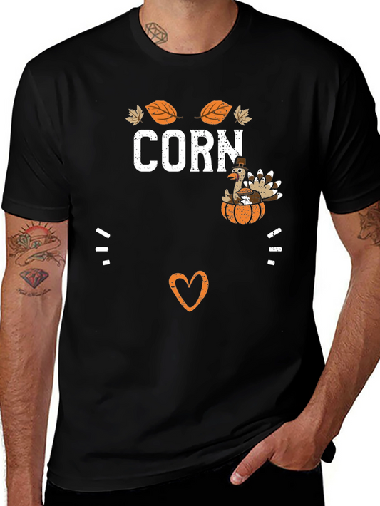 Corn Thanksgiving T-Shirt | Turkey Pumpkin