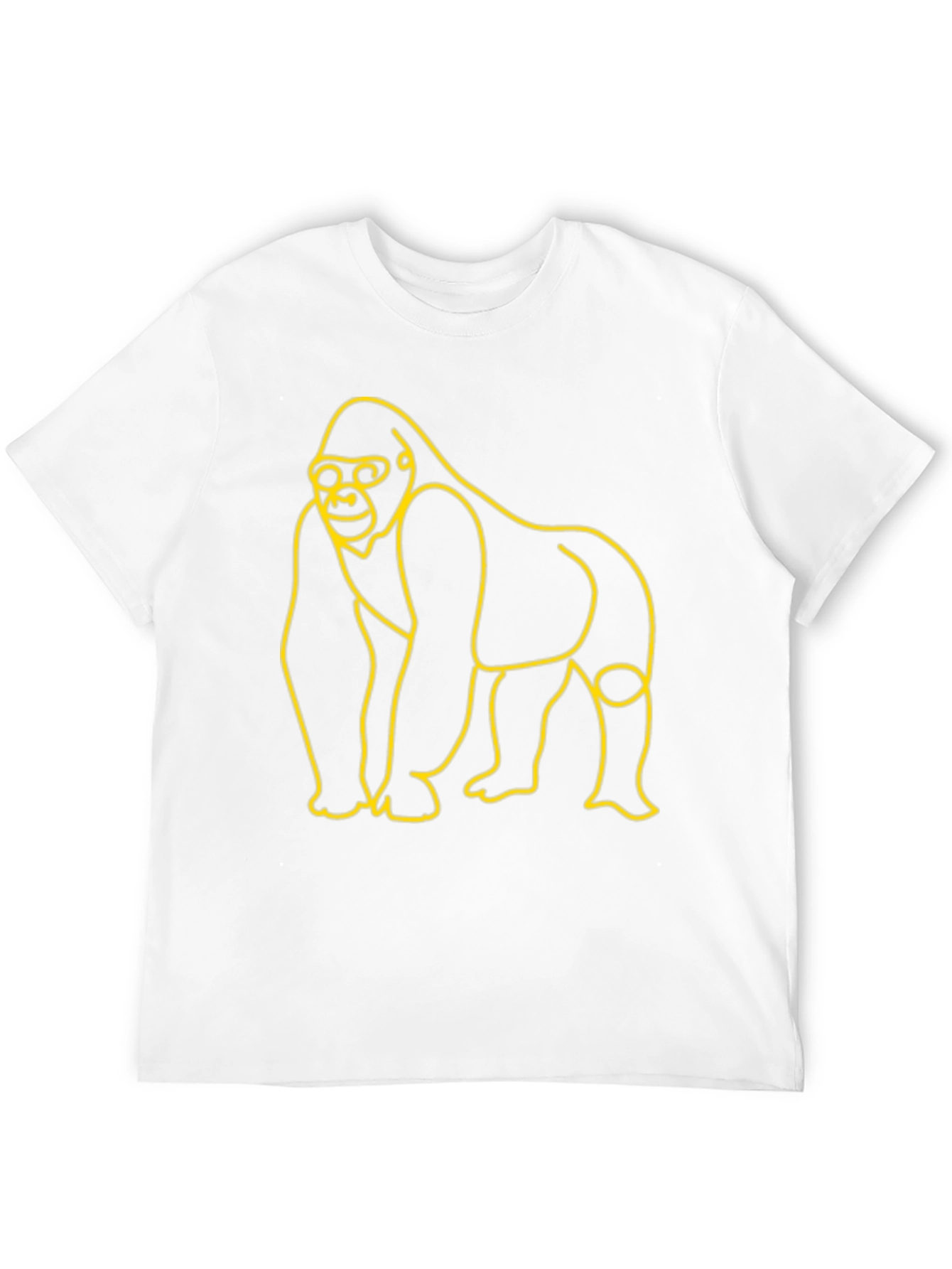 Gorilla Outline Graphic Tee - Black