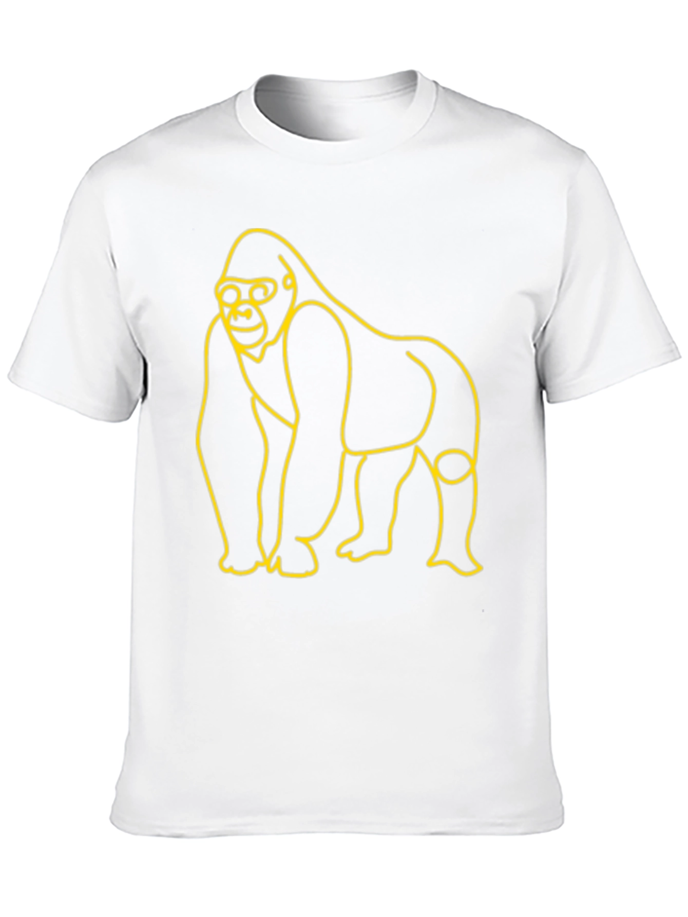 Gorilla Outline Graphic Tee - Black