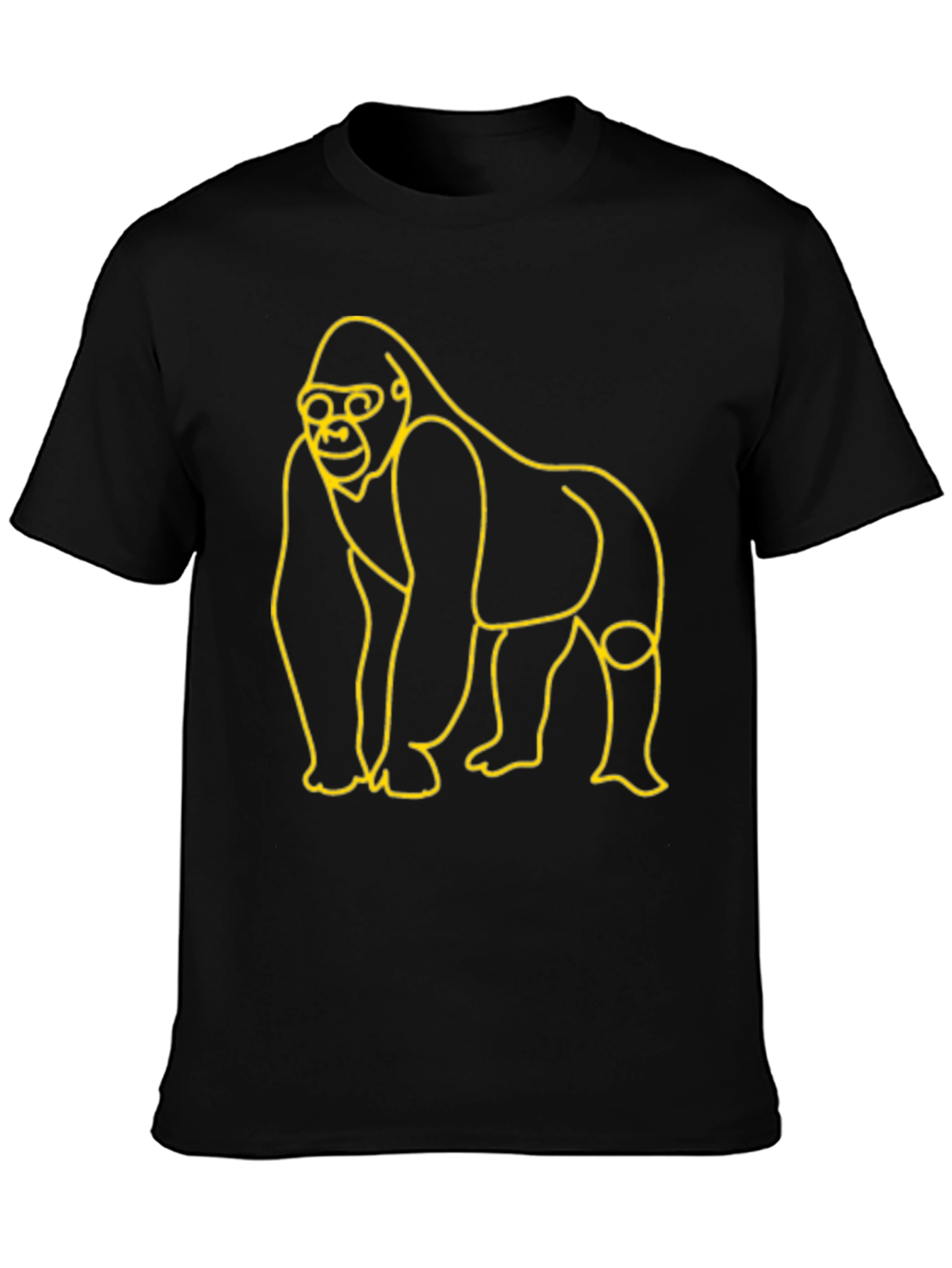 Gorilla Outline Graphic Tee - Black